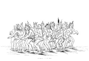 La tribu Sioux exécutant une danse de l