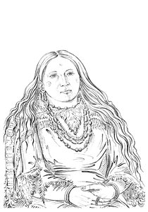 Le Jumeau, matrone de la tribu Riccaree, 1841
