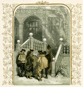 Chanteurs de Noël - illustration par Birket Foster - Myles Birket Foster