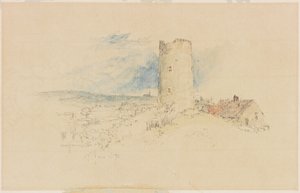 Vieux moulin à vent sur Windmill Hills, Gateshead - Myles Birket Foster
