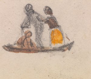 Une des trois études de gondoles - Myles Birket Foster