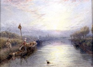 Paysage fluvial - Myles Birket Foster