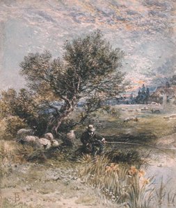 Le pêcheur - Myles Birket Foster