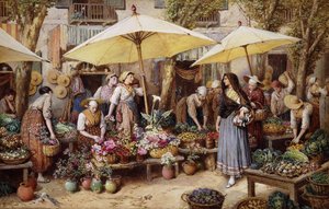 Le Marché aux Fleurs, Toulon - Myles Birket Foster