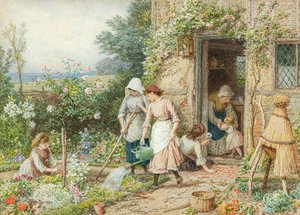Les petits jardiniers - Myles Birket Foster