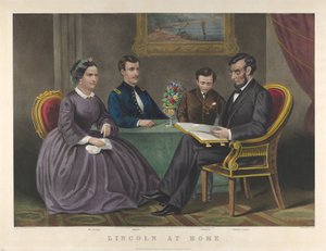 Lincoln à la maison, 1867 - Nathaniel Currier