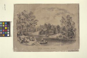 Le bord de la rivière - N. and Ives J.M. (1824 95) Currier