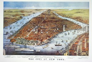 Ville de New York, 1876 - N. and Ives, J.M. Currier