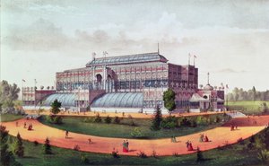 Horticultural Hall, Grand Exposition du Centenaire des États-Unis 1876 - N. and Ives, J.M. Currier