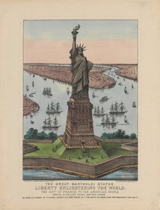 La Grande Statue de Bartholdi – La Liberté Éclairant le Monde, 1885 - N. and Ives, J.M. Currier
