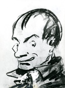 Caricature de Charles Baudelaire (1821-67) - Nadar