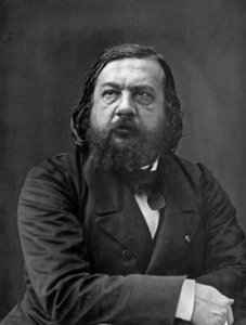 Théophile Gautier (1811-1872) poète, romancier, dramaturge et critique français ici en 1856, photo de Félix Nadar tirée de l