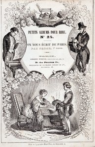 Frontispice de « Petits albums pour rire numéro 25. Ils nous ont écrit de Paris. Deuxième partie », 1850 (gravure)