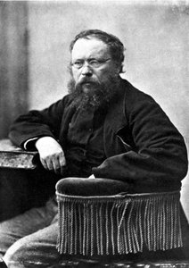 Pierre Joseph Proudhon (1809-1865) syndicaliste socialiste et théoricien politique français, photo par Gaspard Félix Tournachon dit Félix Nadar (1820-1910) en 1865 - Nadar