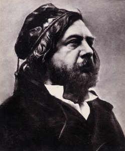 Portrait de Théophile Gautier (1811-1872), poète et écrivain français (tirage galatino-bromure) - Nadar