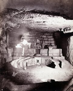 Les catacombes de Paris. Vue d