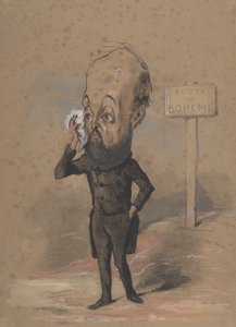 Caricature de Henri Mürger, 1849-61