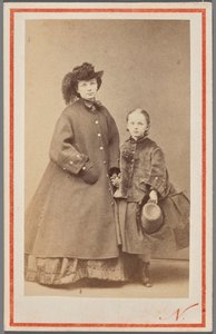 Portrait de Jadwiga Garczyńska, née Pruszak (1834-1917), avec sa fille - Nadar