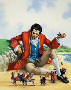 Les voyages de Gulliver (gouache sur papier)