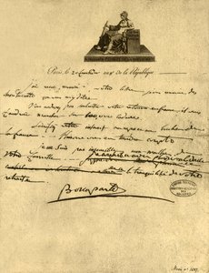 Lettre du Premier Consul Napoléon Bonaparte au Comte de Provence, 6 septembre 1800, 1921