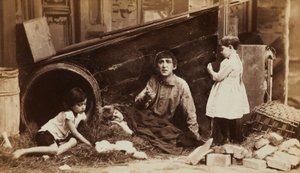 Groupes de personnages : des ennuis à la maison - Napoleon Sarony