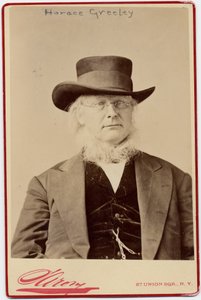 Horace Greeley (1811-72), homme politique et éditeur de journaux américain