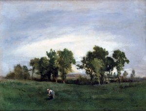 Femme dans un champ de campagne, c1828-1876 - Narcisse Virgile Diaz de la Peña