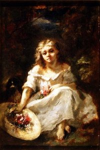 Fille avec des Fleurs