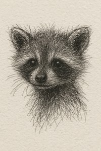 Un petit raton laveur curieux - Natalie Bruns