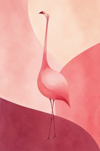 Élégant flamant rose