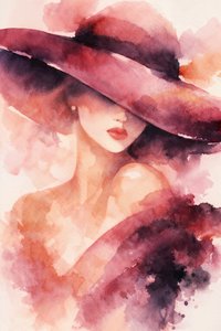 Une femme élégante coiffée d