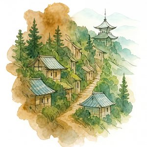 Village de montagne japonais - Natalie Bruns