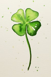 Trèfle vert porte-bonheur