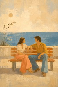Un couple nostalgique au bord de la mer - Natalie Bruns