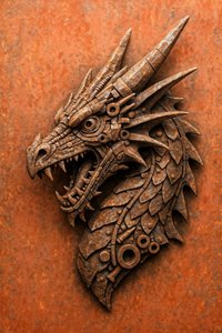 Dragon steampunk rouillé - Natalie Bruns