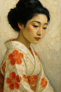 Portrait serein en kimono - Natalie Bruns