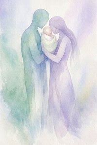 Une étreinte familiale pleine de tendresse