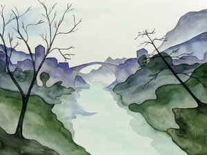 Vallée paisible de la rivière - Natalie Bruns