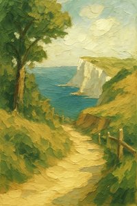 Sentier côtier sinueux