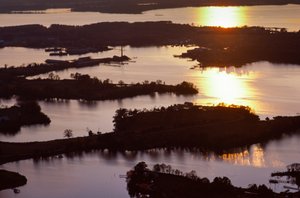 Photographie aérienne sur la rive ouest de la baie de Chesapeake en Virginie autour du comté de Mathews - Nathan Benn