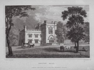 Bolton Hall - Nathaniel (after) Whittock