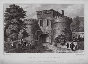 Entrée du château de Skipton - Nathaniel (after) Whittock