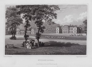 Studley Royal - Nathaniel (after) Whittock