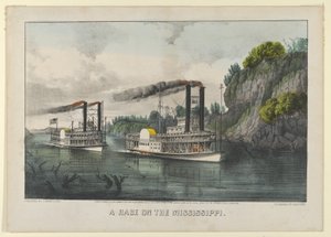 Une course sur le Mississippi, 1870