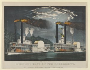 Course de minuit sur le Mississippi, 1875