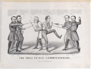 Les véritables commissaires de la paix, 1865 - Currier and Ives
