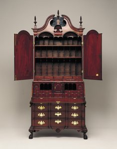Bureau et bibliothèque, vers 1770-76