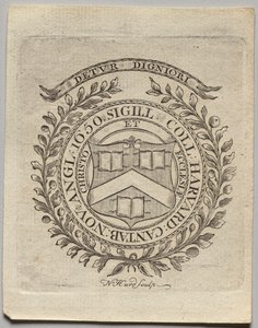 Ex-libris : Sceau du Harvard College - Nathaniel Hurd