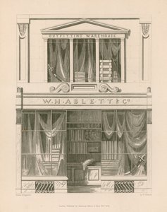 Façade de magasin pour W H Ablett, Outfitting Warehouse, Cornhill, Londres - Nathaniel Whittock