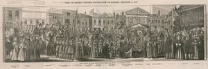 Le Lord Maire recevant Sa Majesté à Temple Bar - Nathaniel Whittock